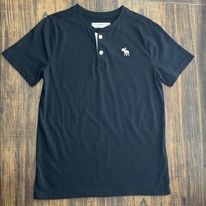 Abercrombie Kids Black Henley Tee
